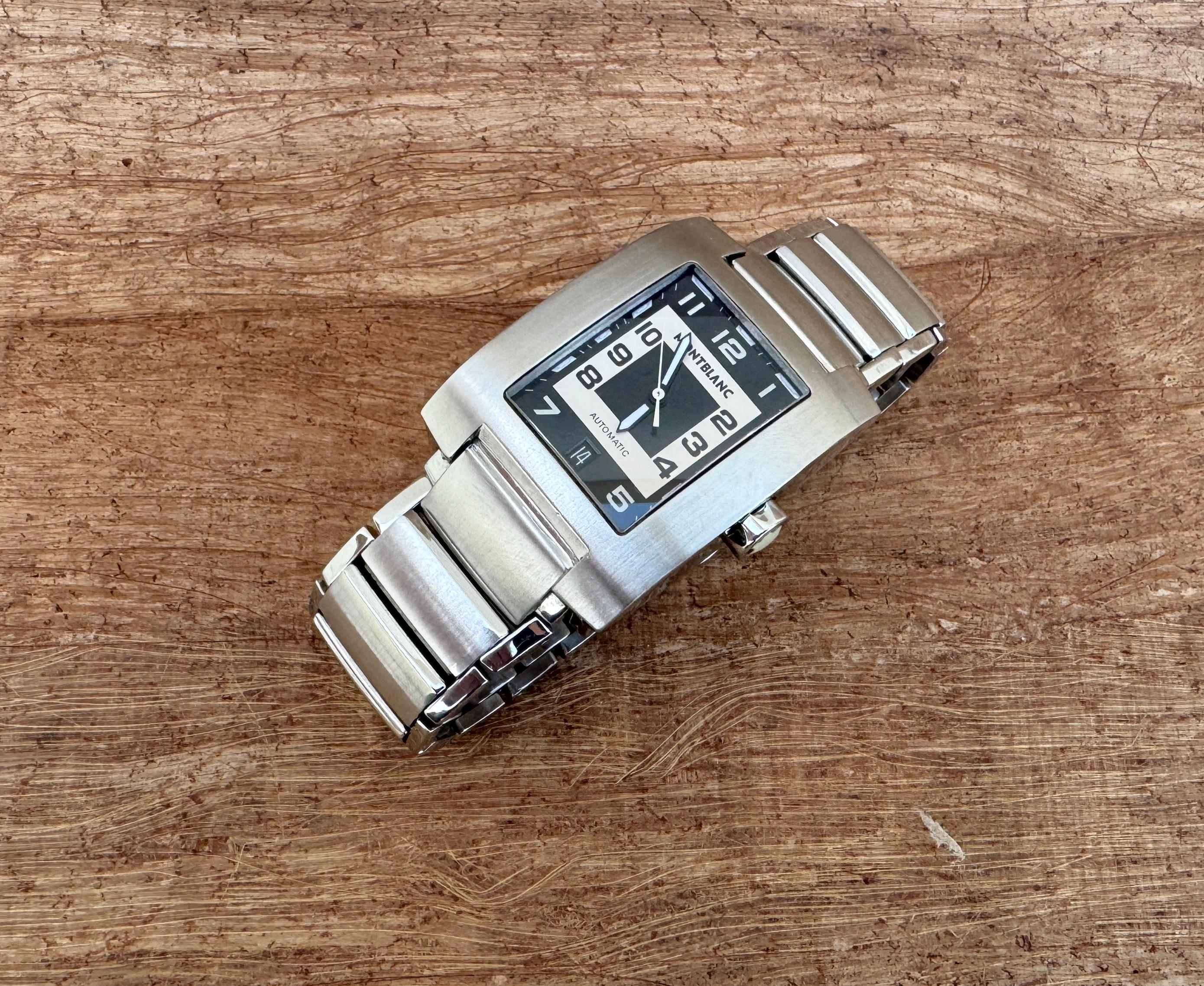 Montblanc Profile 7058 Stainless Steel Automatic Watch In Good Condition For Sale In Toronto, CA