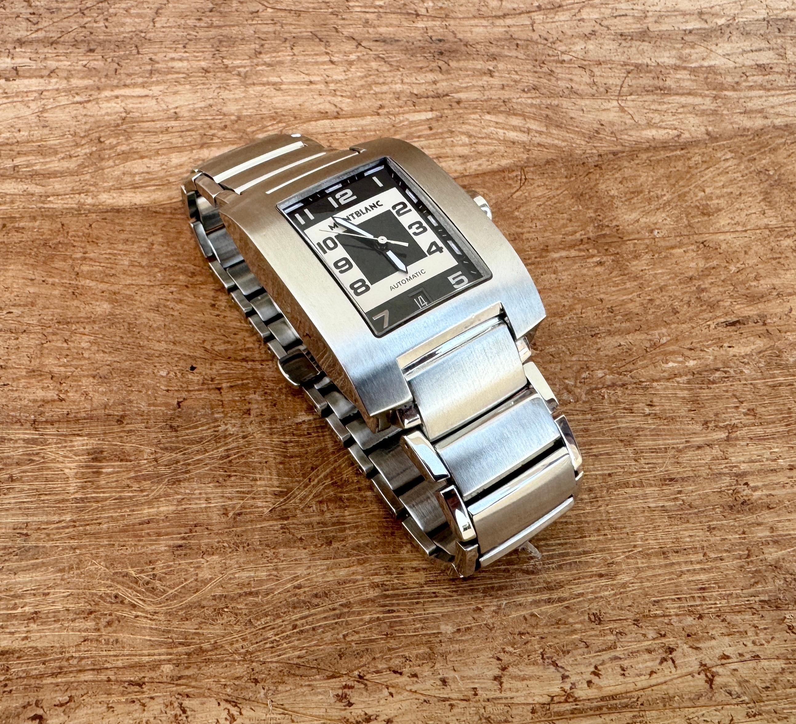 Montblanc Profile 7058 Stainless Steel Automatic Watch For Sale 1