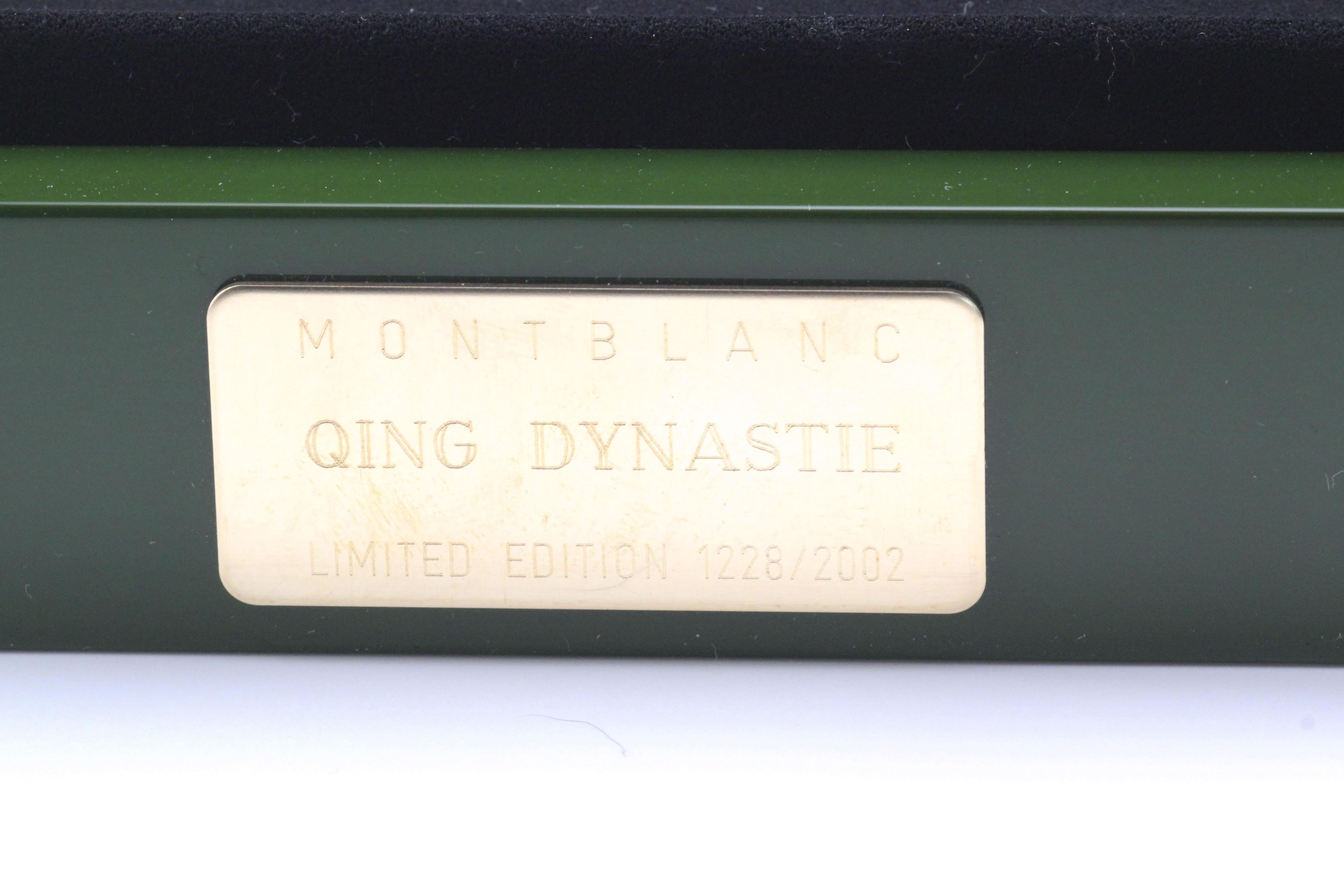 Montblanc Qing Dynastie Echte Jade Limited Edition Füllfederhalter im Angebot 6