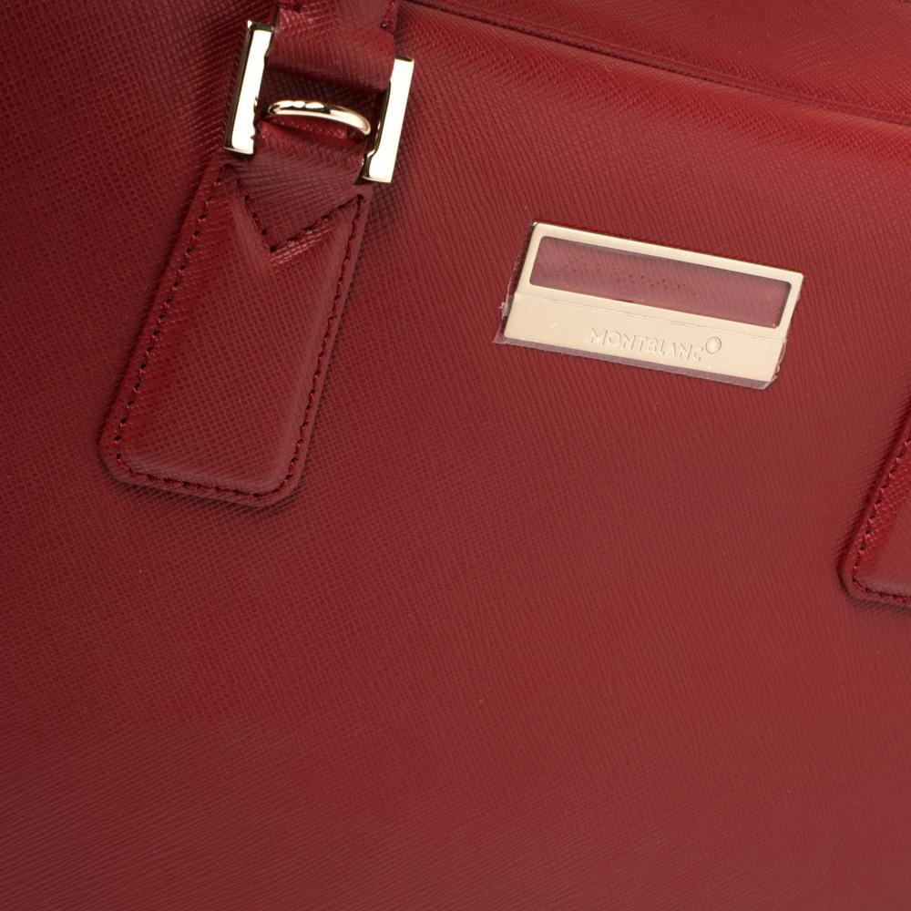 Montblanc Red Leather Sartorial Briefcase 5