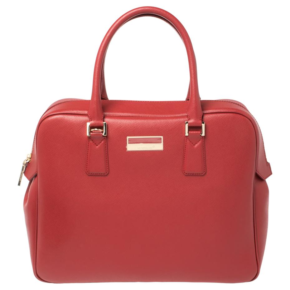 Montblanc Red Leather Sartorial Briefcase