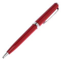 Montblanc Red Resin Platinum Finish Ballpoint Pen