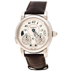 Montblanc Silver Stainless Steel Nicolas Rieussec 7138 Men's Wristwatch 42 mm