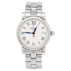 Montblanc Silver Stainless Steel Star 111090 Men's Wristwatch 39 mm