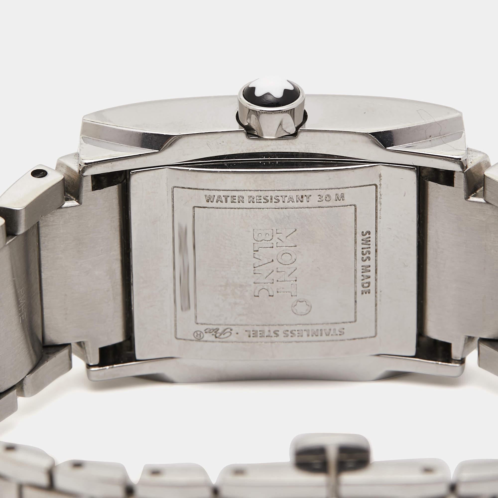 Montblanc Silver Steel Steel Profile 7048 Unisex Wristwatch 29 mm 1