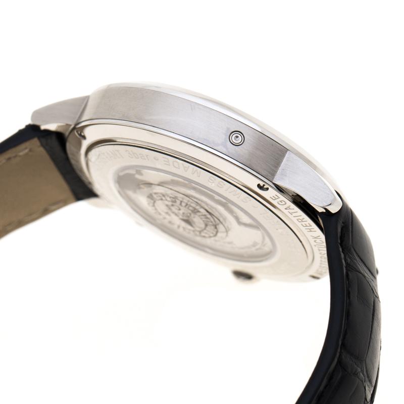 Women's Montblanc Silver White Stainless Steel Heritage Spirit 111620 Men's Wristwatch 4
