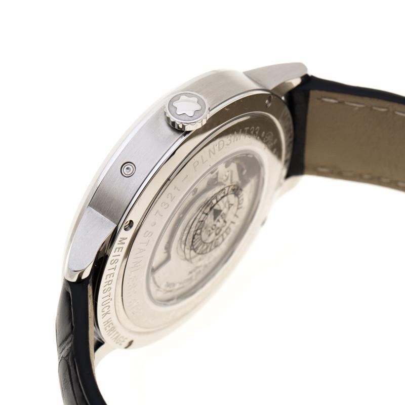 Montblanc Silver White Stainless Steel Heritage Spirit 111620 Men's Wristwatch 4 1