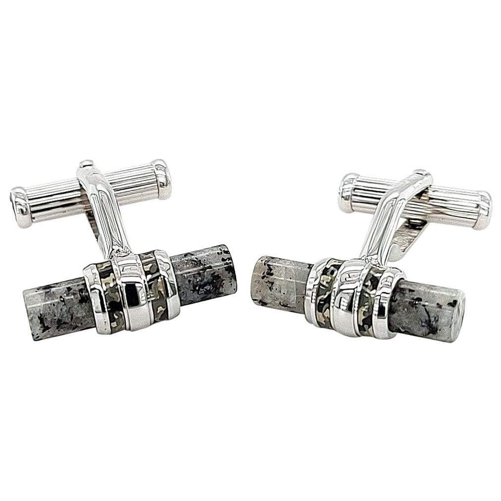 Montblanc Soulmaker Limited Edition 925 Sterling Silver, Granite Cufflinks