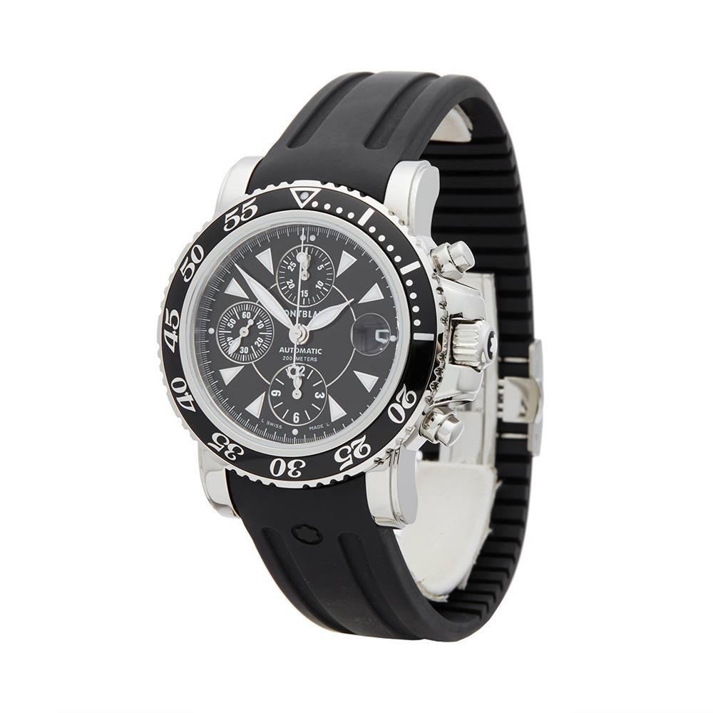 Ref: W4545
Manufacturer: Montblanc
Model: Sport
Model Ref: 3274
Age: 
Gender: Mens
Complete With: Box, Manuals & Guarantee
Dial: Black Baton
Glass: Sapphire Crystal
Movement: Automatic
Water Resistance: To Manufacturers Specifications
Case: