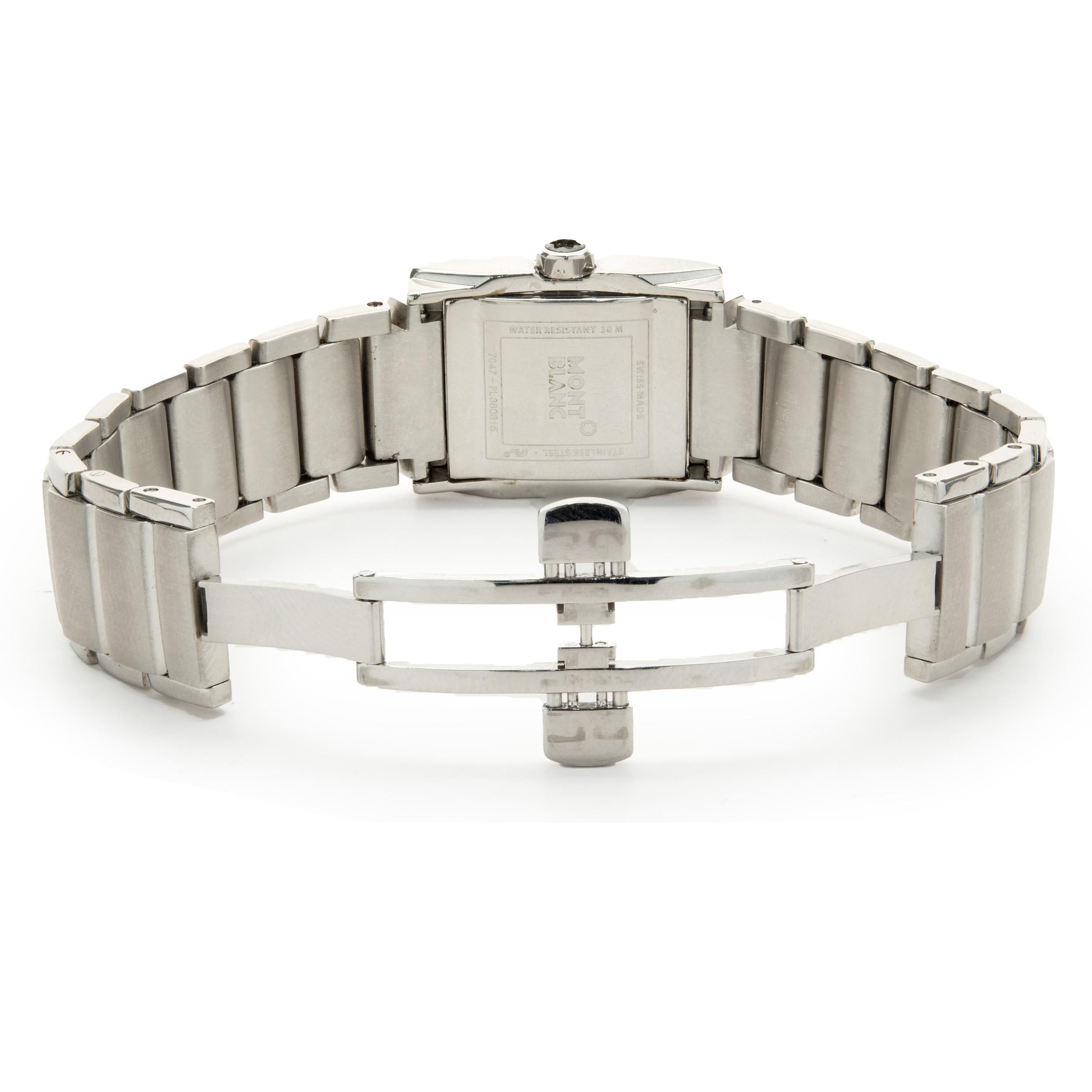 Edelstahl-Diamantprofil von Montblanc im Zustand „Hervorragend“ in Scottsdale, AZ