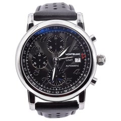 Used Montblanc Stainless Steel Star Chronograph GMT Watch Ref. 7067