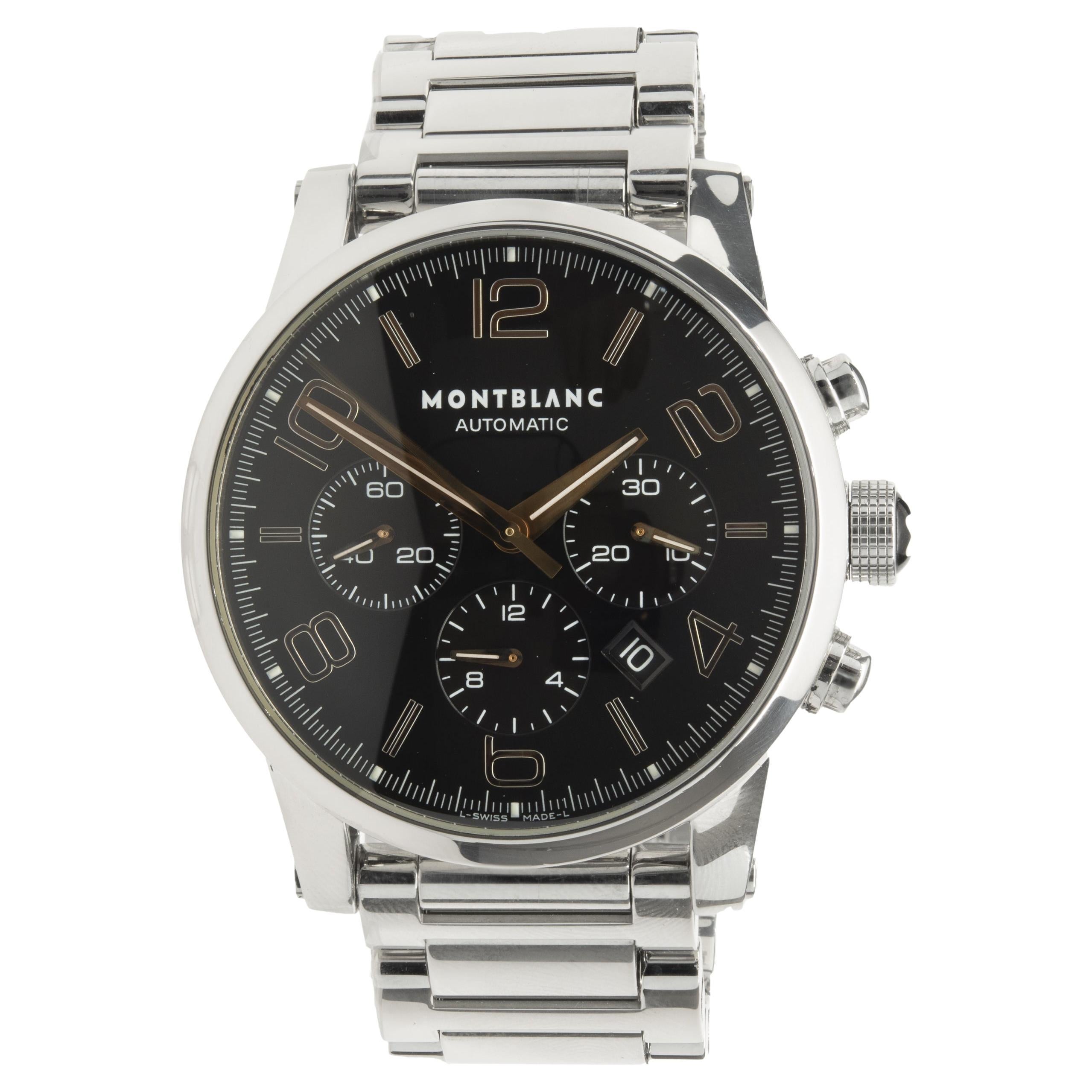 Montblanc Stainless Steel TimeWalker Chronograph at 1stDibs