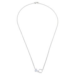 Montblanc Star Heart Charm Diamond 18K White Gold Necklace