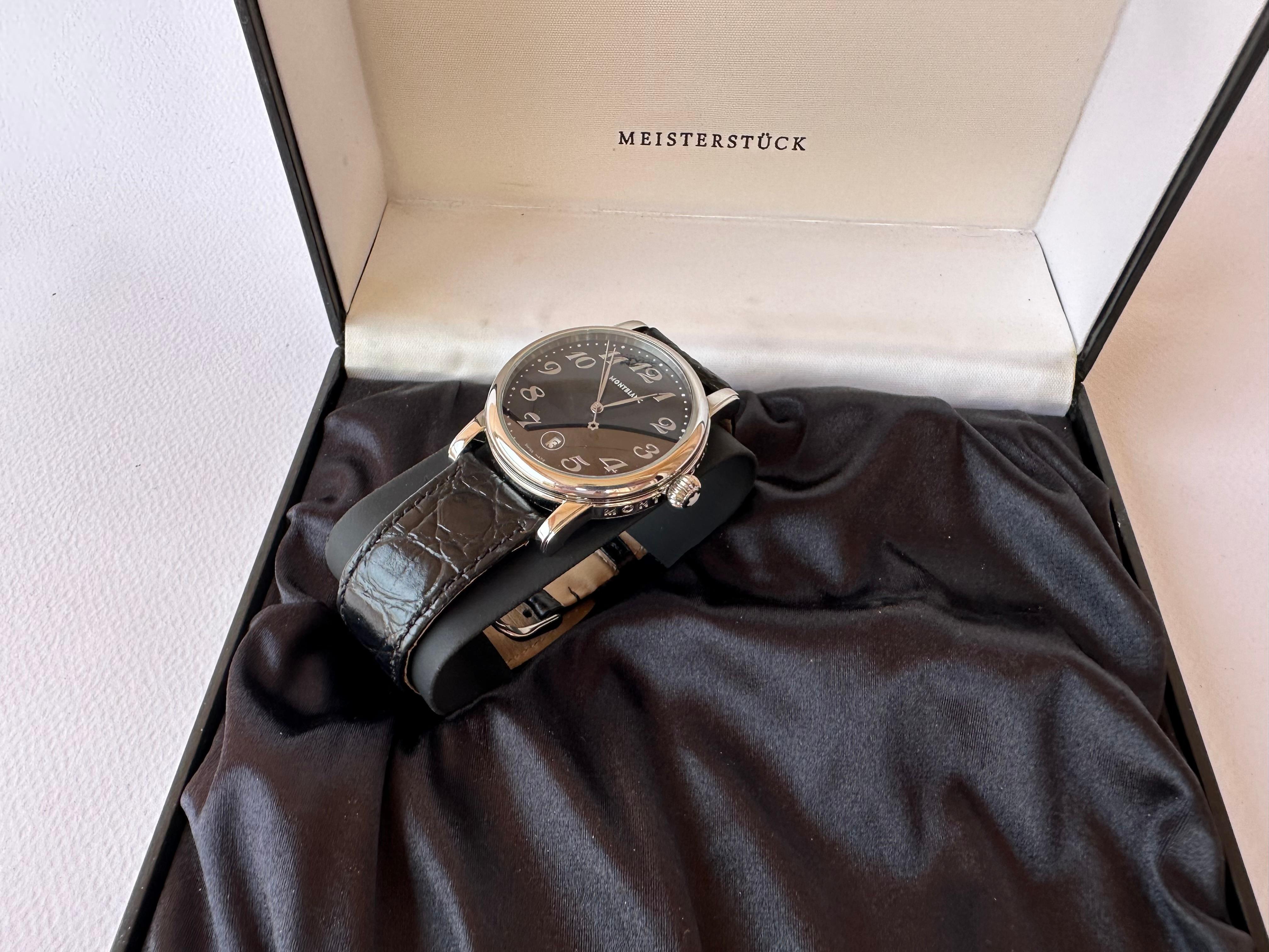 Montblanc Star Meisterstuck Star Date 7072 Watch Boxed For Sale 13
