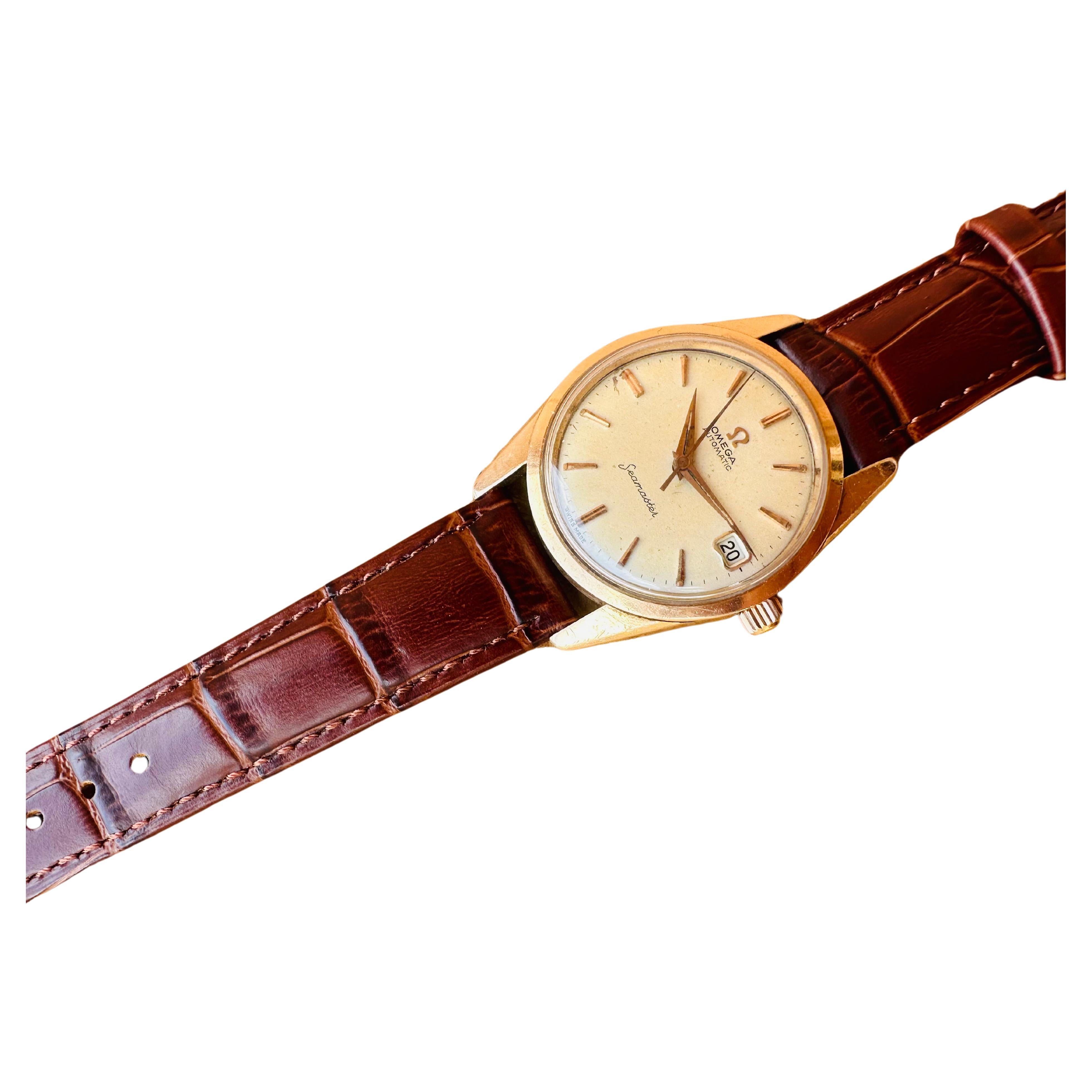 Brand: Omega

Model: Seamaster

Reference Number: 14701

Country Of Manufacture: Switzerland

Movement: Automatic

Case Material: Gold Capped Hf Case

Measurements : Case width: 34 mm. (without crown)

Band Type : Stainless steel

Band Condition :