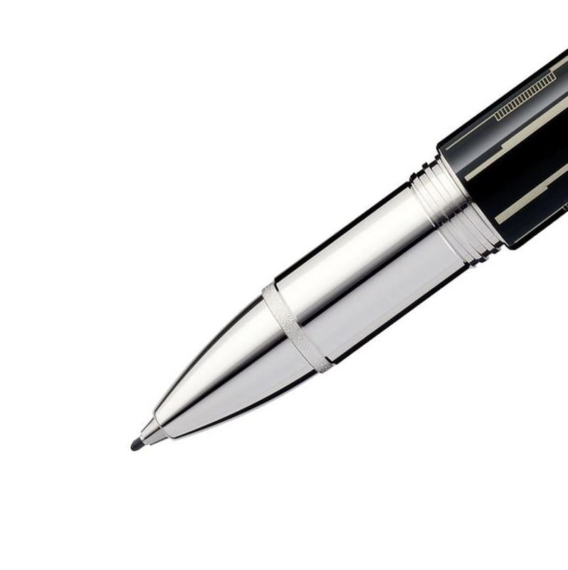 A laser-engraved pattern highlights the black lacquer barrel of this fineliner pen from Montblanc. This StarWalker pen is a signature of style for the cosmopolitan and dynamic professional. 
104226
