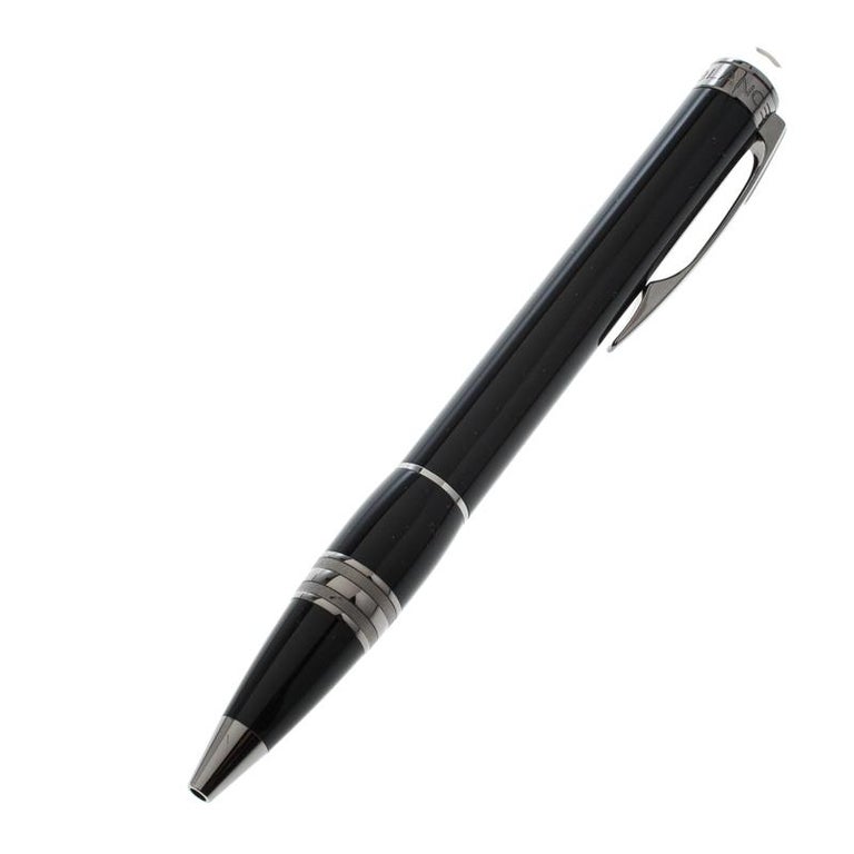 Montblanc StarWalker Black Resin Ruthenium Coated Set Of Ballpoint Pen For Sale at 1stDibs