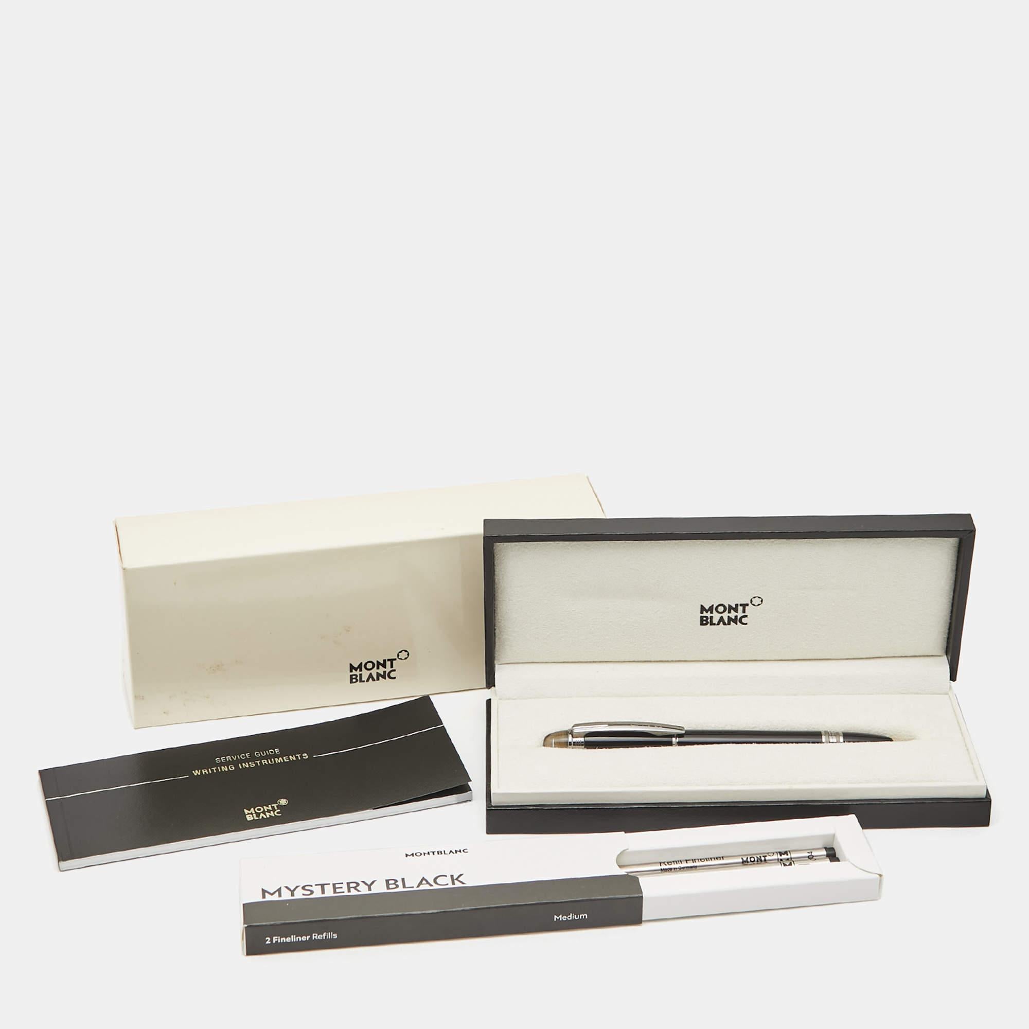 Montblanc StarWalker Black Resin Silver Tone Rollerball Pen 1