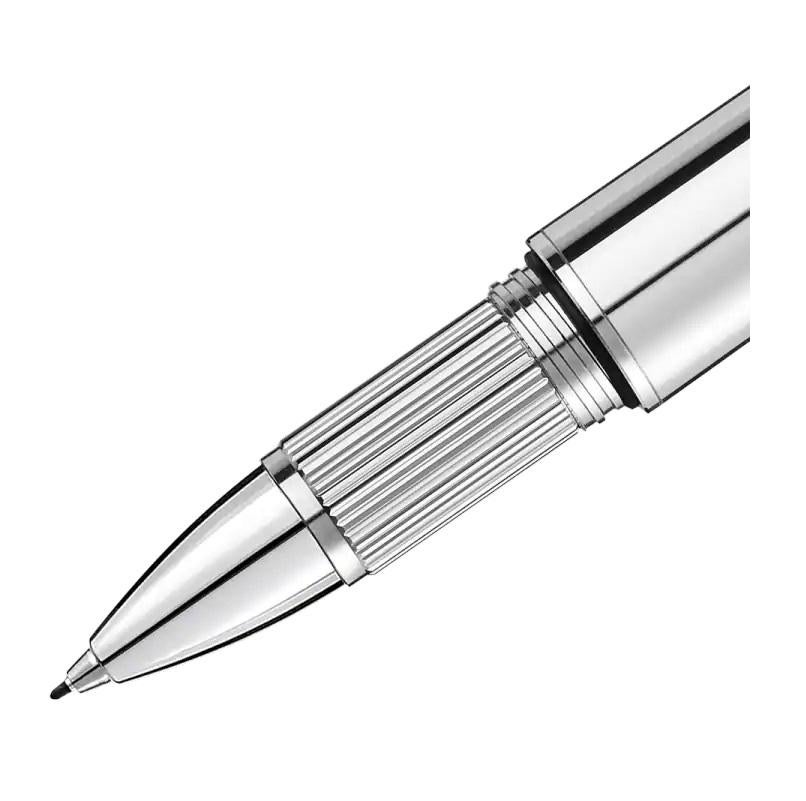 Features
Clip
Platinum-coated clip with embossed Montblanc brand name and individual serial number
Barrel
Platinum-coated
Cap
Platinum-coated
Writing System
TYPE
Fineliner.
118876