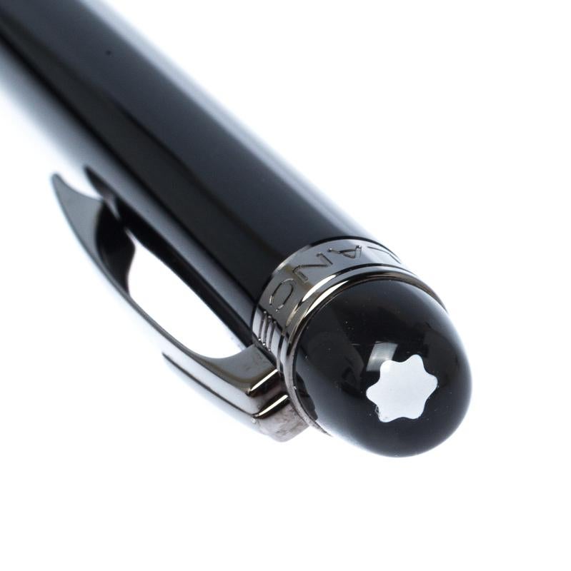Montblanc StarWalker Midnight Black Resin Ruthenium Coated Ballpoint Pen im Zustand „Hervorragend“ in Dubai, Al Qouz 2