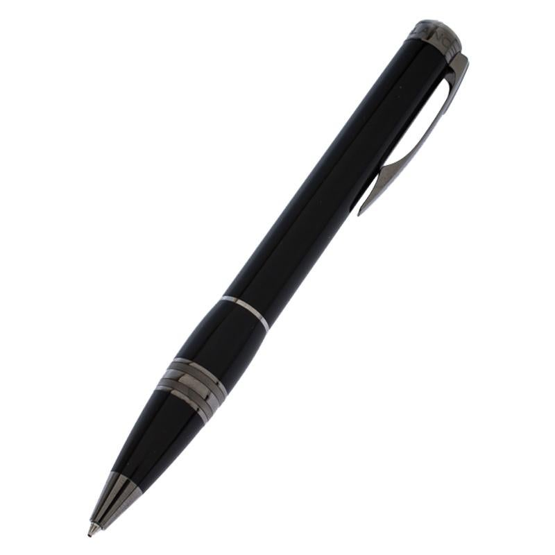 Montblanc StarWalker Midnight Black Resin Ruthenium Coated Ballpoint Pen In Good Condition In Dubai, Al Qouz 2
