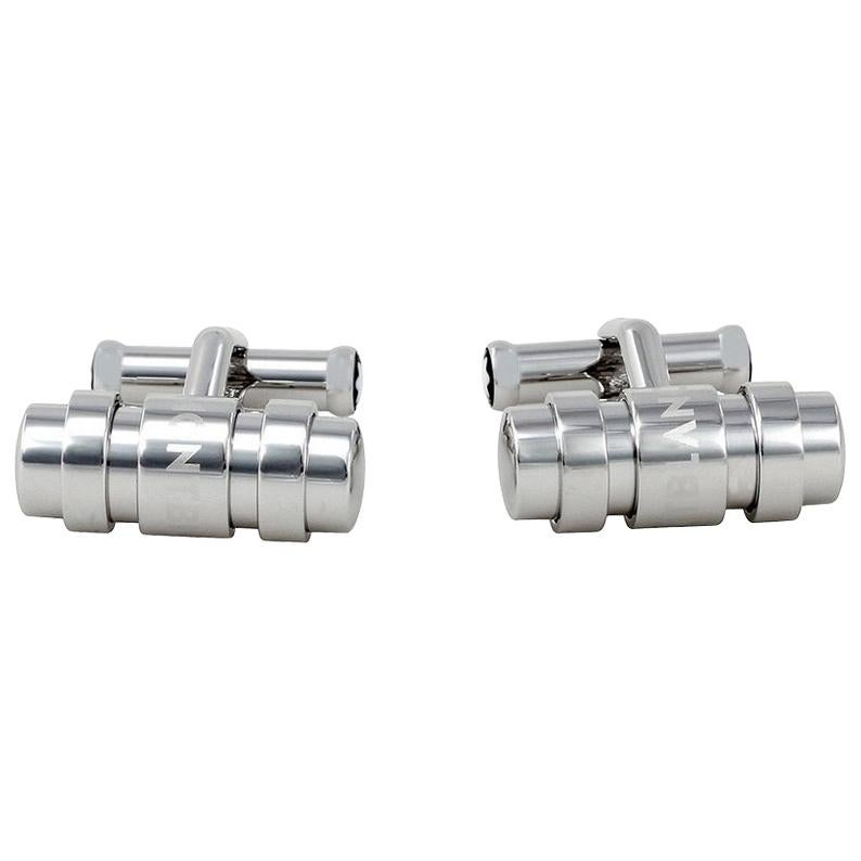 Montblanc Sterling Silver Cufflinks 106679 For Sale