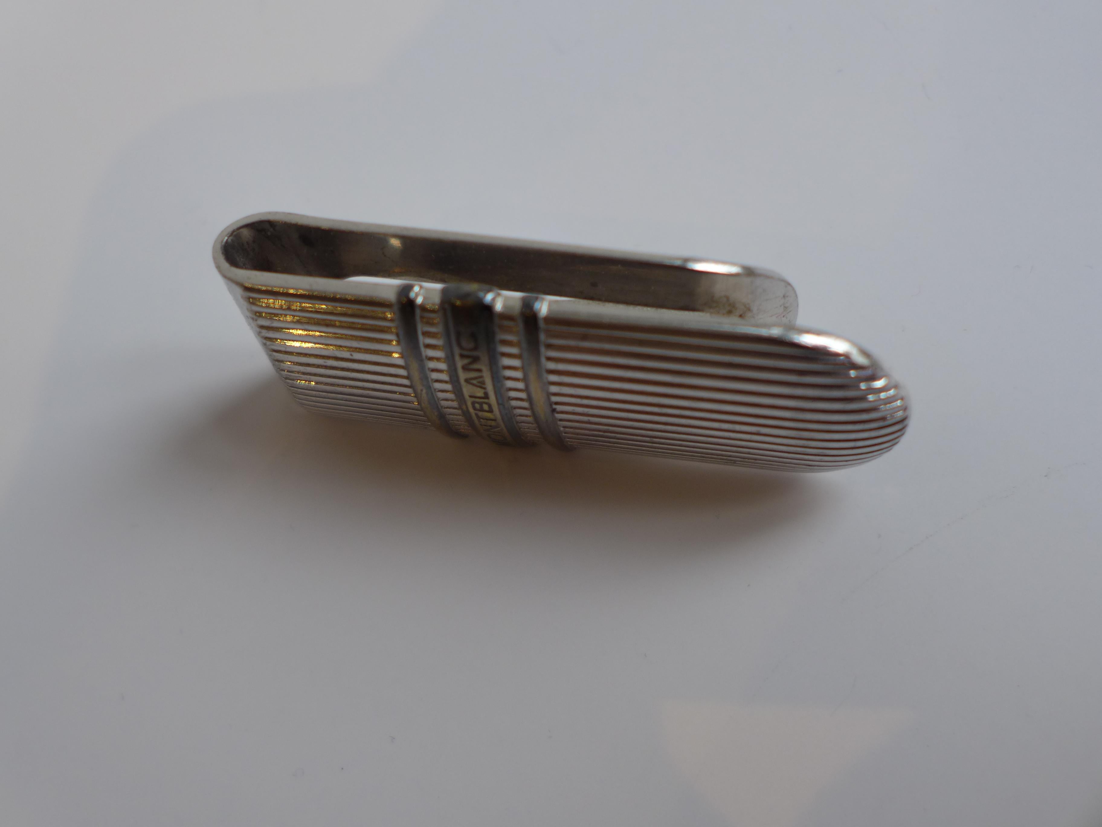 International Style Montblanc Sterling Silver Money Clip – Elegant Luxury Accessory for Collectors For Sale