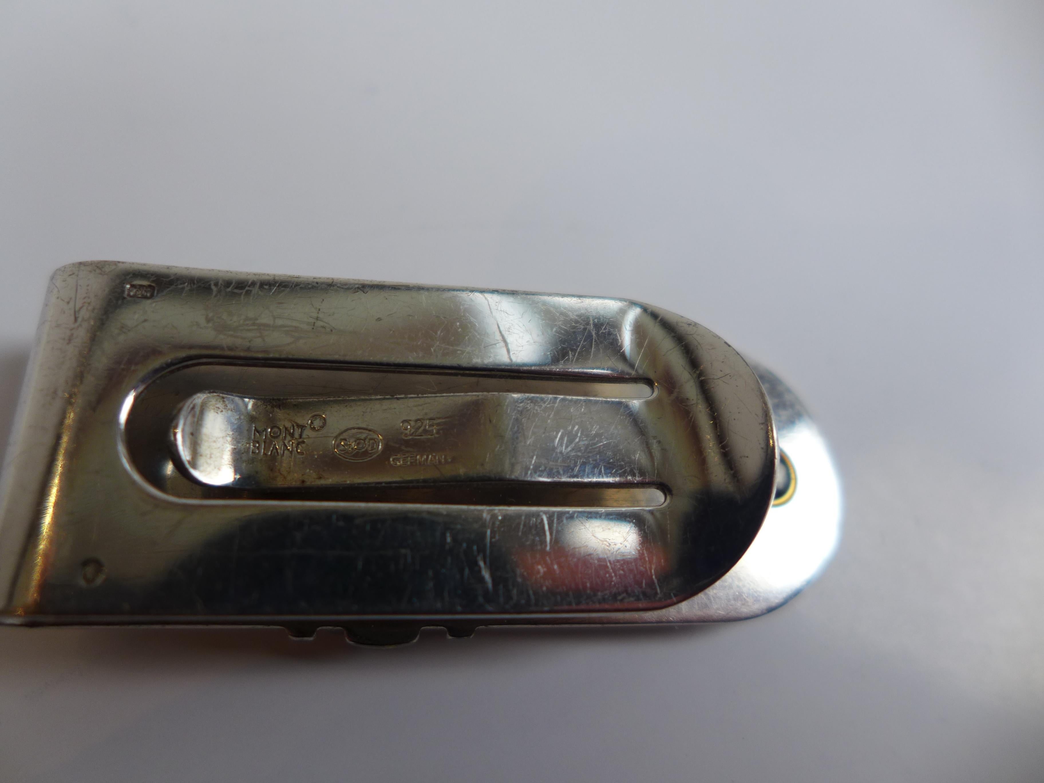 Hand-Crafted Montblanc Sterling Silver Money Clip – Elegant Luxury Accessory for Collectors For Sale