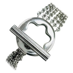 Montblanc Sterling Silber Sechs-Ketten-Armband, Frankreich, 1990, 7,5" lang