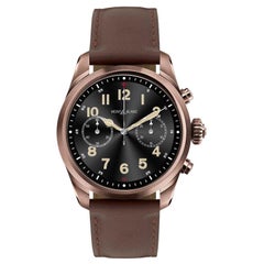 Used Montblanc Summit 2 Brown Color Steel and Leather Watch 126479