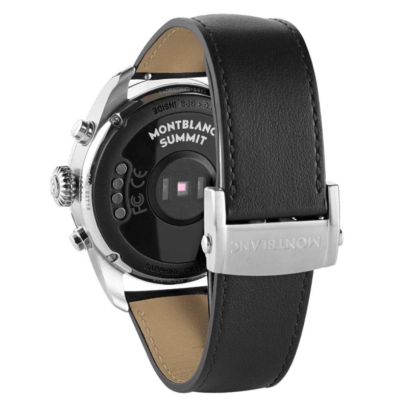 MontBlanc Summit 2 Stainless Steel and Leather Watch 119440 In New Condition In Wilmington, DE