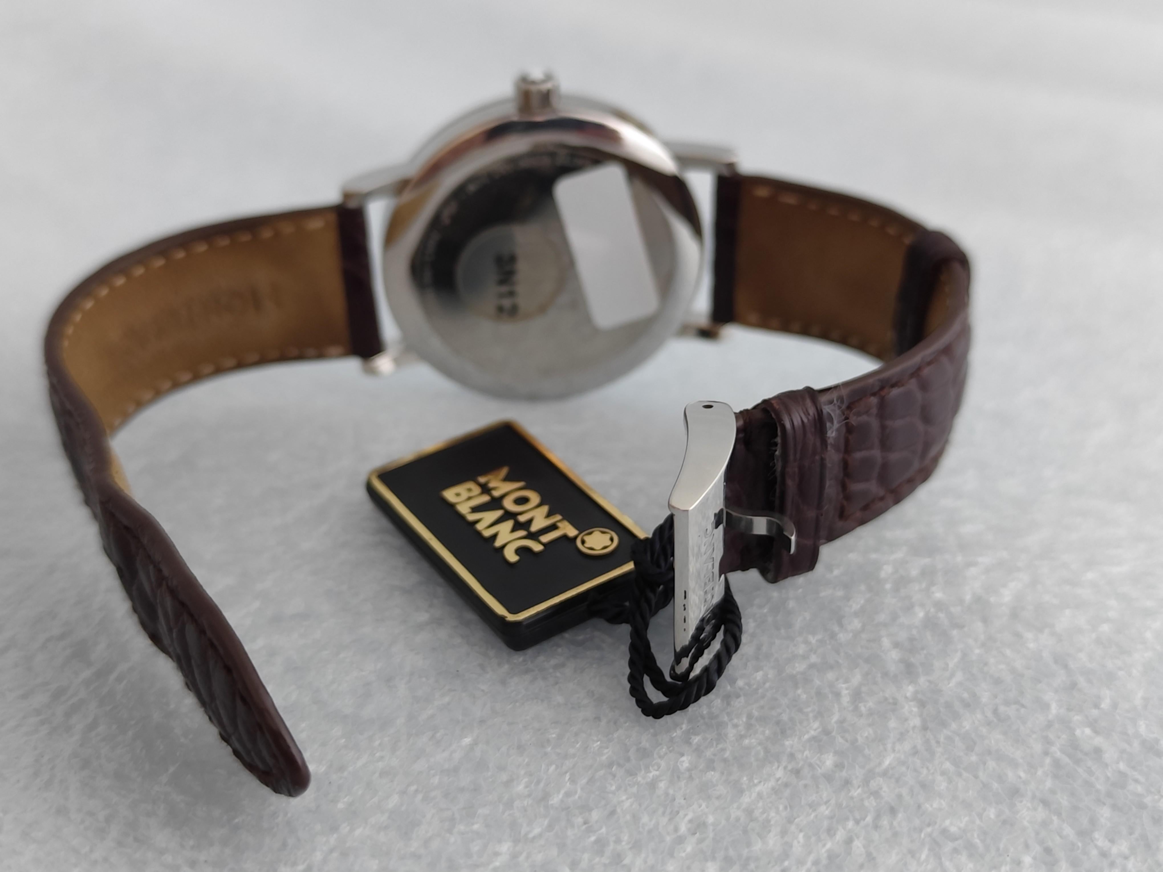 Montblanc Summit 7093 Stainless Steel Watch Full Set For Sale 7