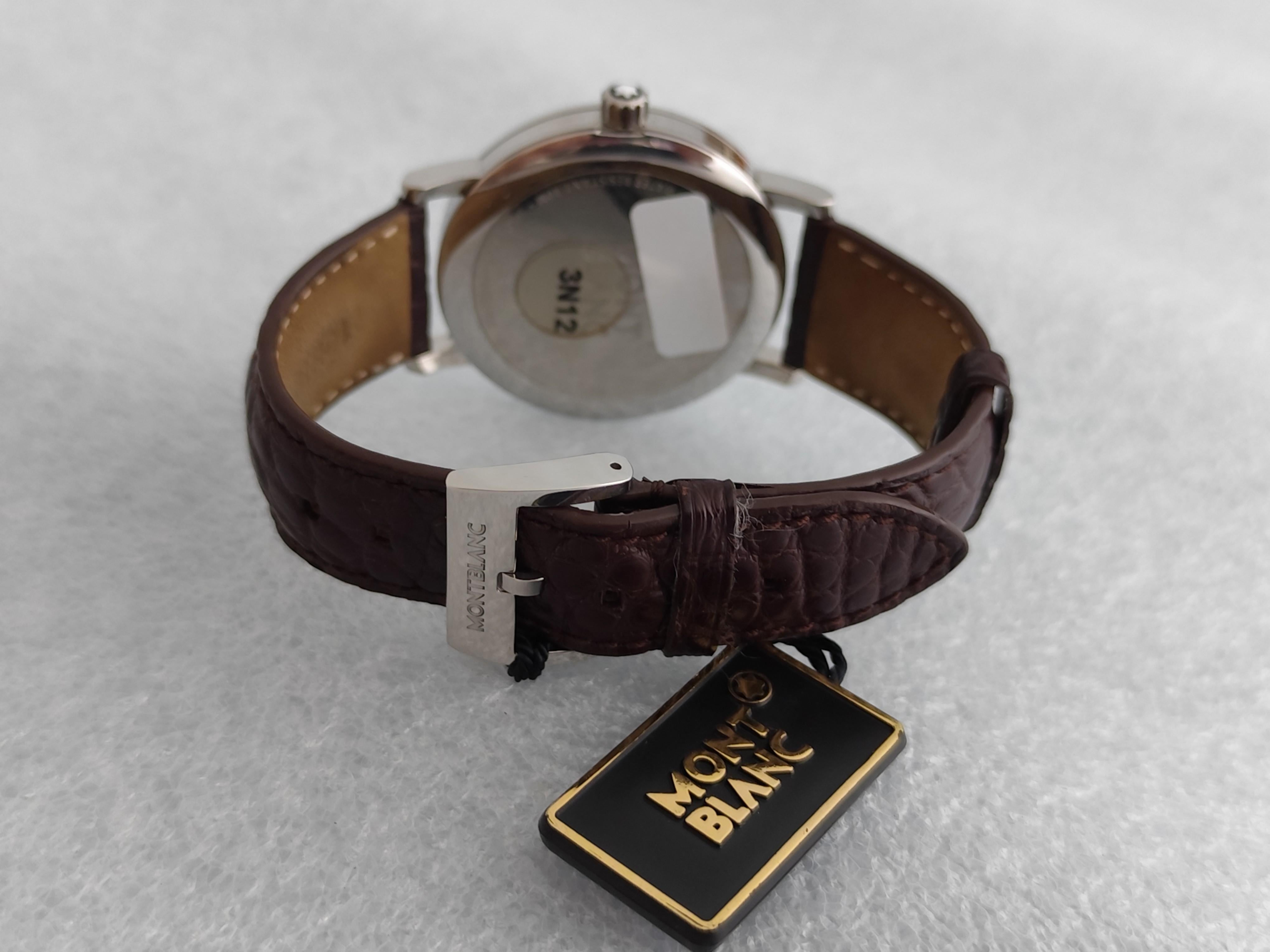 Montblanc Summit 7093 Stainless Steel Watch Full Set For Sale 10