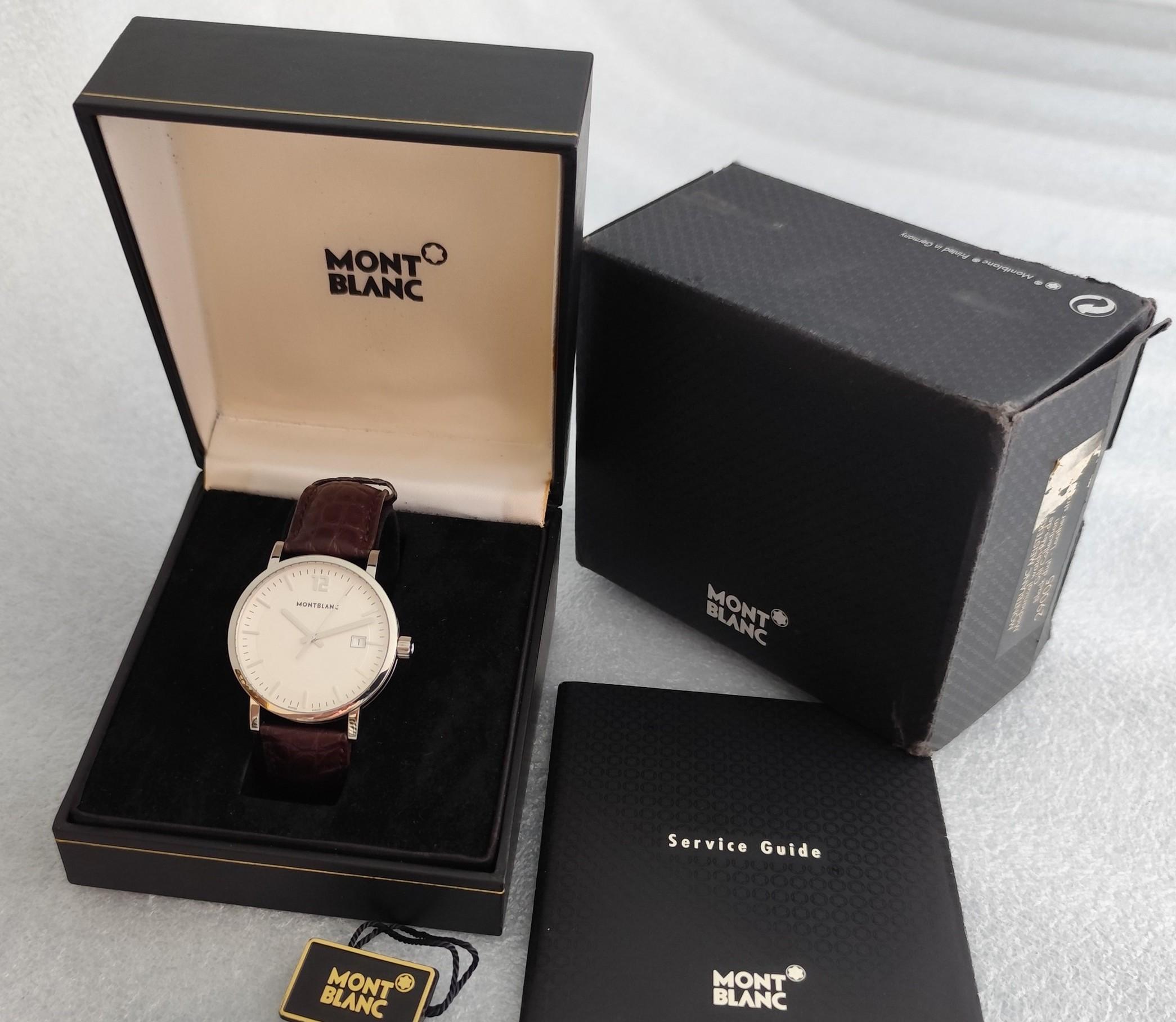 Montblanc Summit 7093 Stainless Steel Watch Full Set For Sale 11