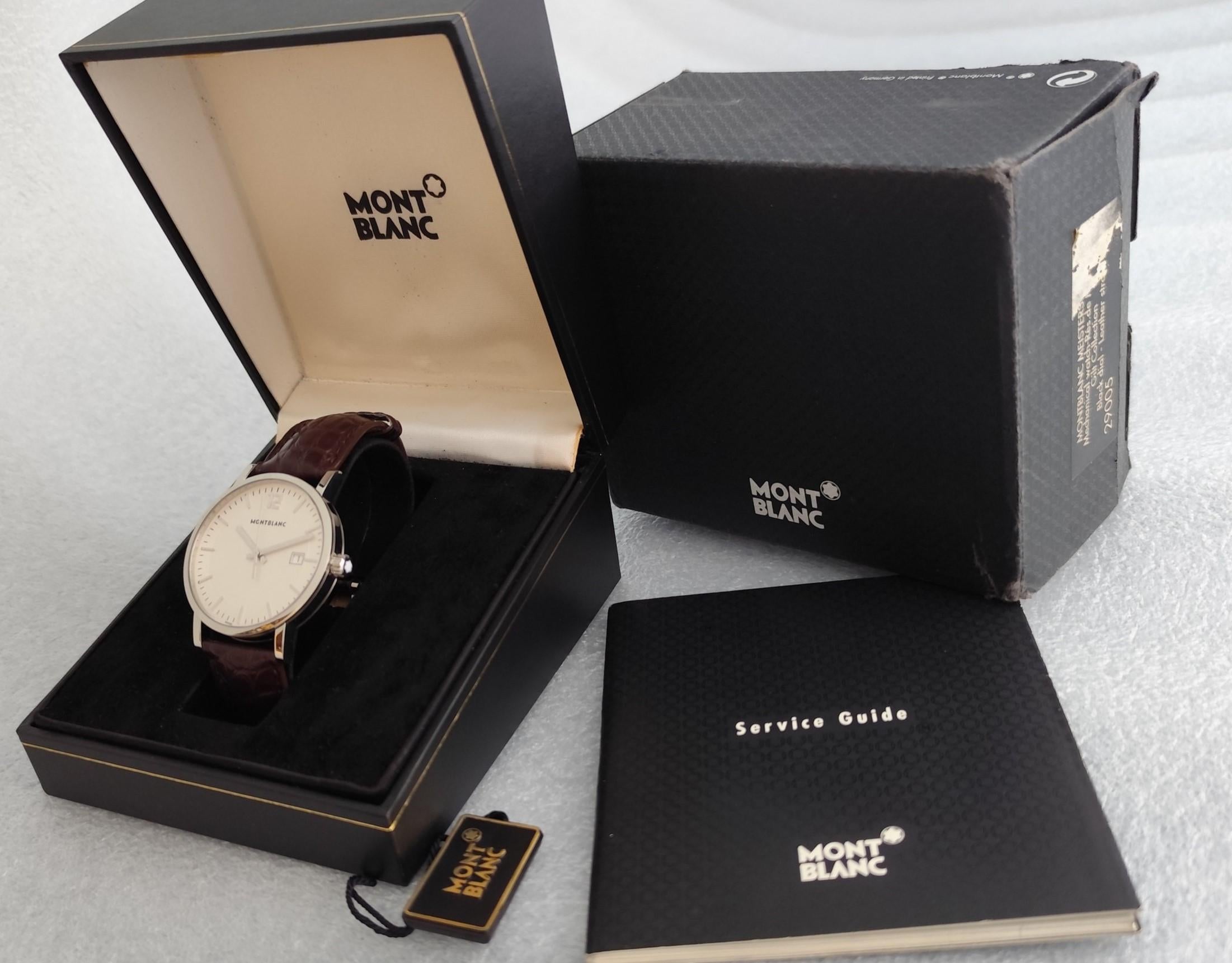 
Brand: MONTBLANC

Model: Summit

Reference Number: 7093

Country Of Manufacture: Switzerland

Movement: Quartz

Case Material: Stainless steel

Measurements : Case width: 39 mm. (without crown)

Band Type : Stainless Steel

Band Condition : In