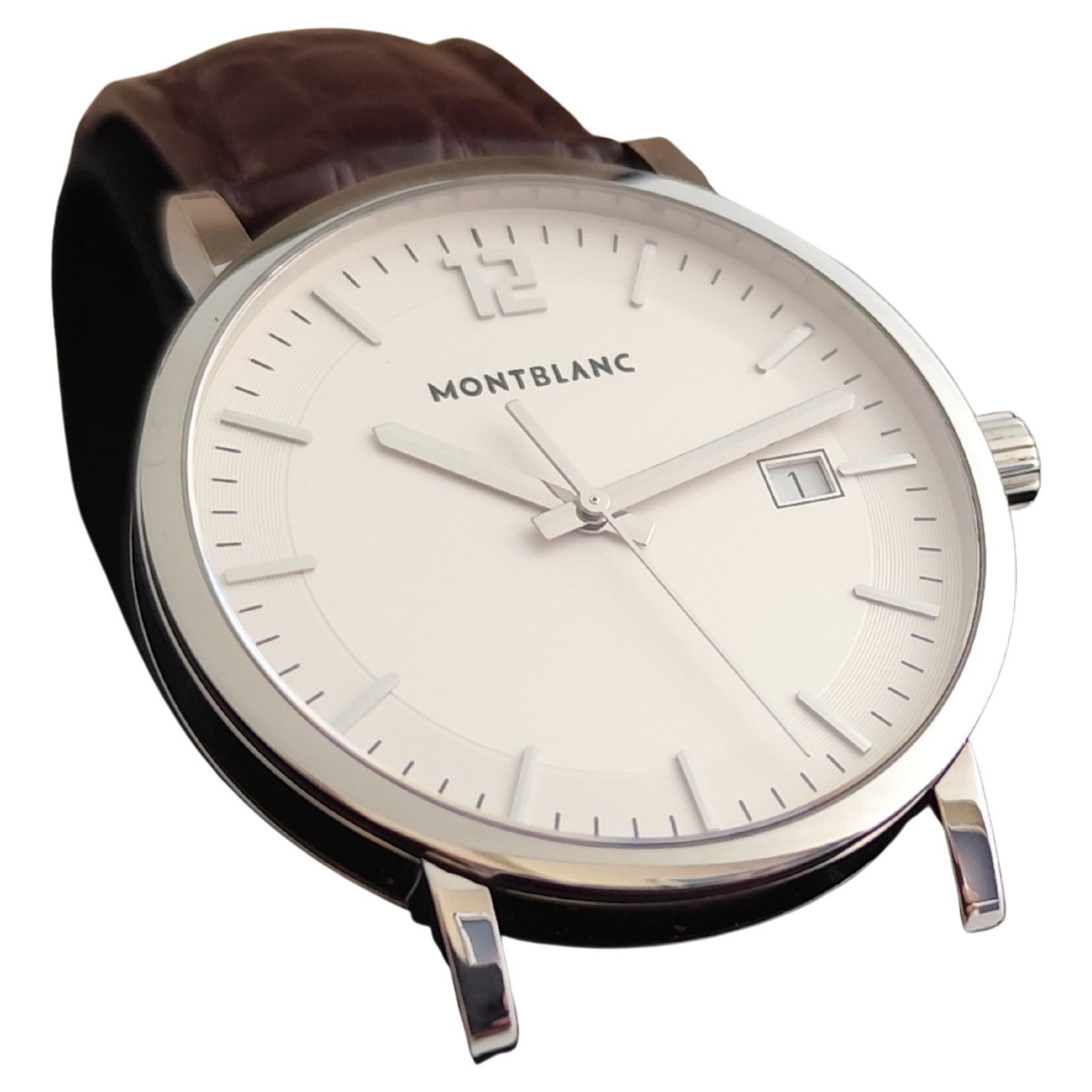 Men's Montblanc Summit 7093 Stainless Steel Watch Full Set For Sale