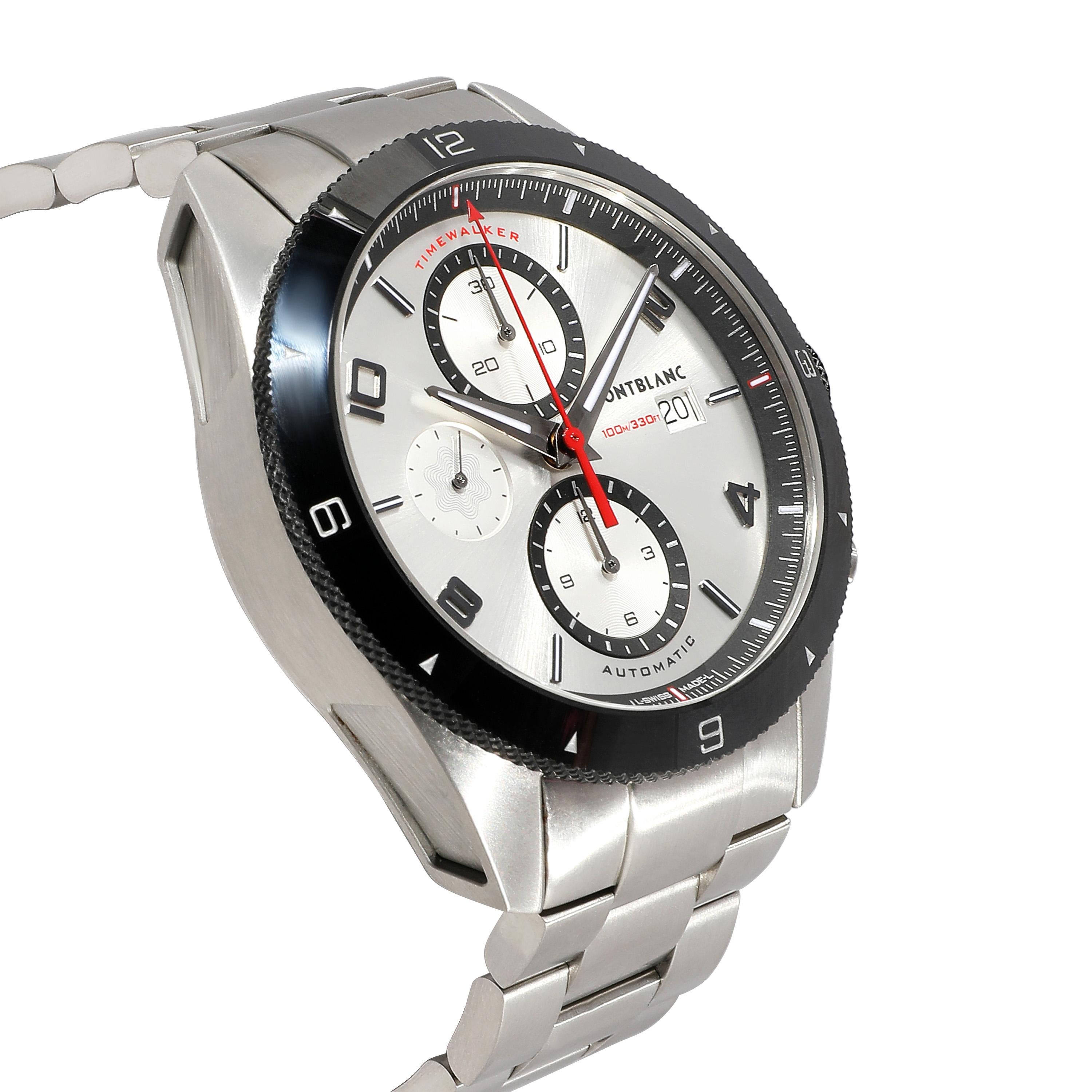 Montblanc Timewalker 116099 Men's Watch in  Stainless Steel For Sale 1