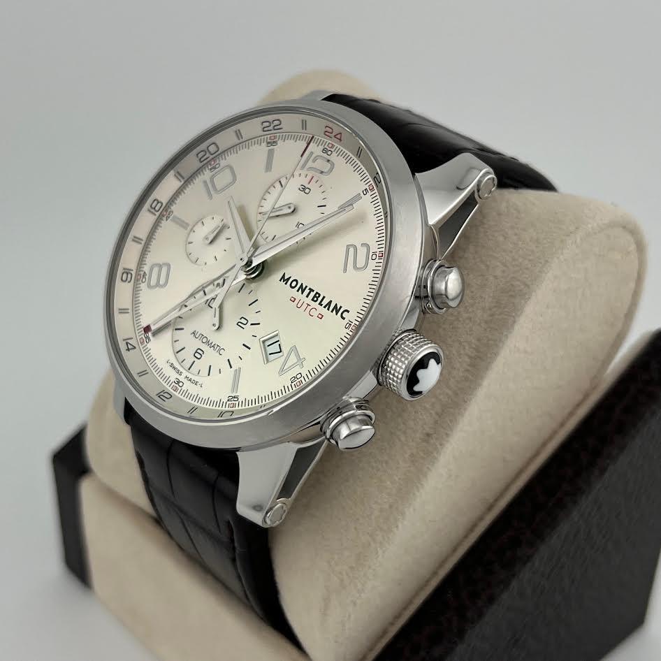 Femenino o masculino Montblanc Timewalker ChronoVoyager UTC 107065 43mm Acero inoxidable Caja Papel en venta