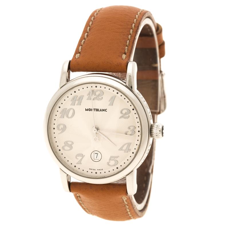 Montblanc White Stainless Steel Meisterstuck Women's Wristwatch 32 mm