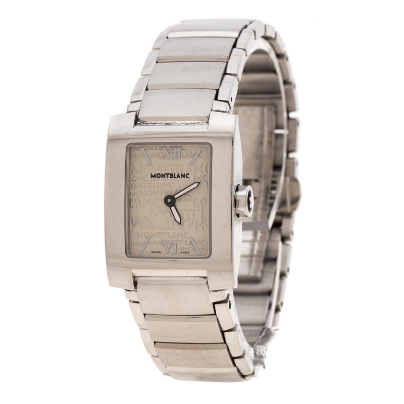 Montblanc White Stainless Steel Profile 7047 Women's Wristwatch 23 mm