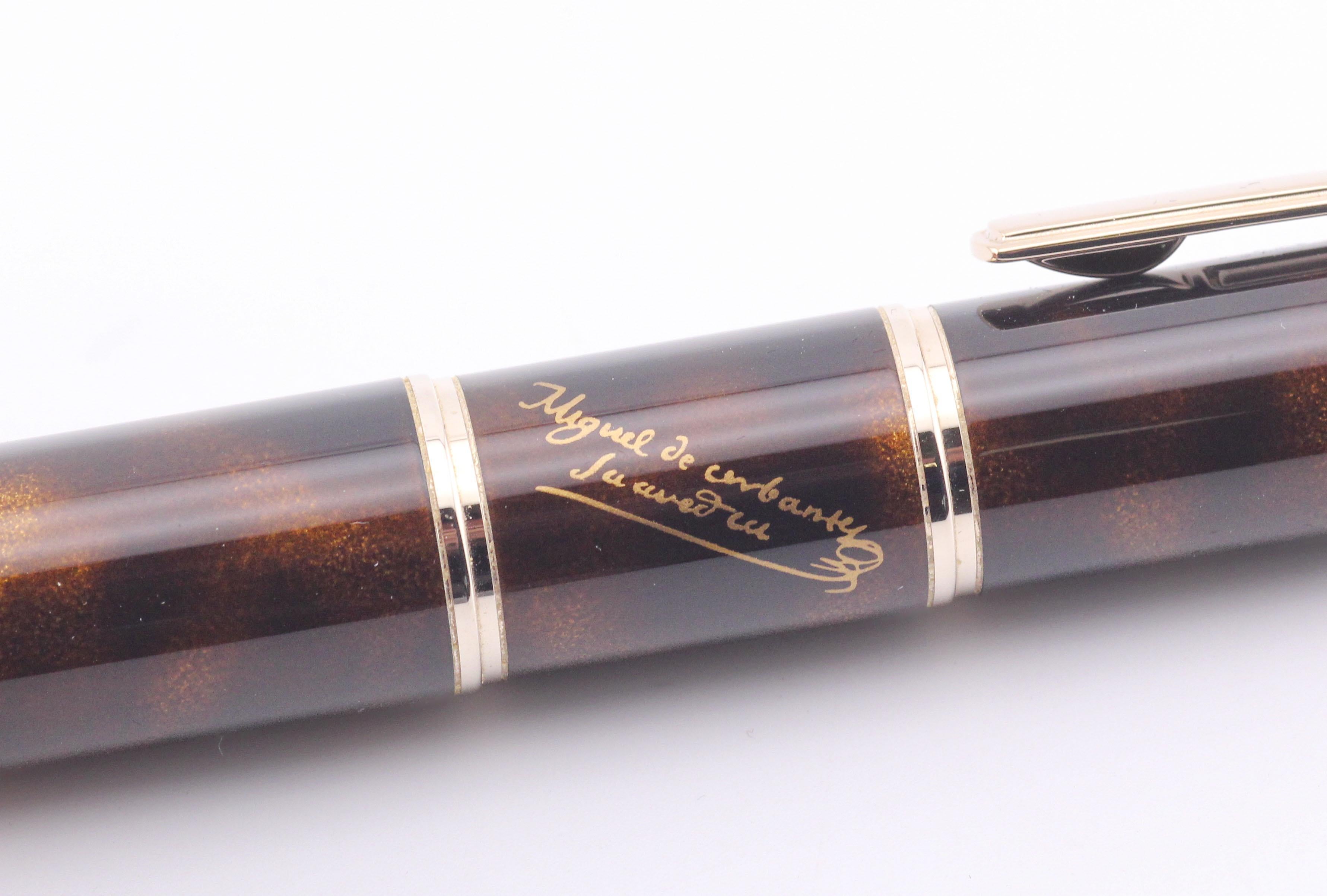 Penna a sfera Montblanc Writer Series Miguel Cervantes con libro Don Quijote +BP in vendita 5