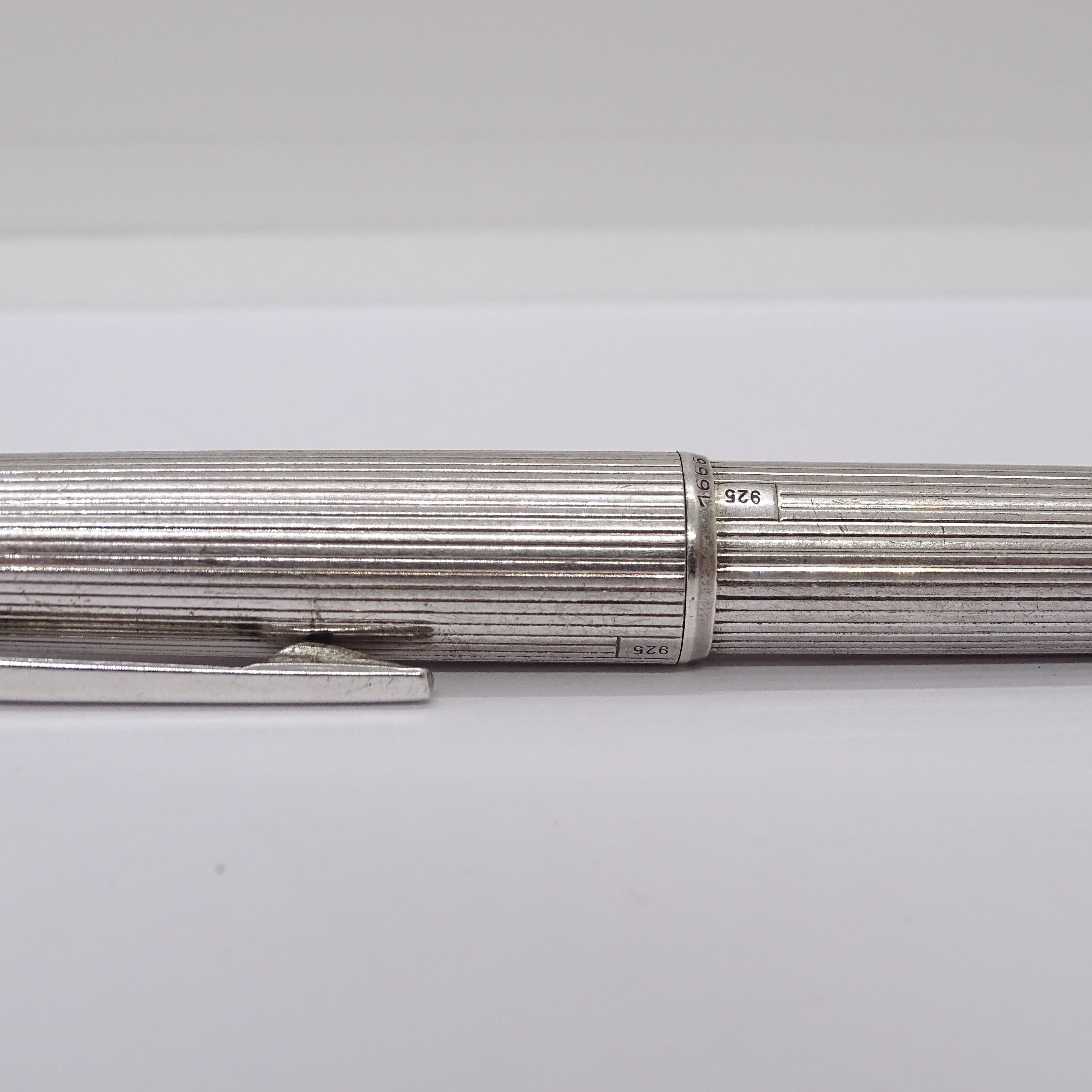 Montblanc writing set, 1266 pen and 1666 mechanical pencil, 925 silver, 80's For Sale 10