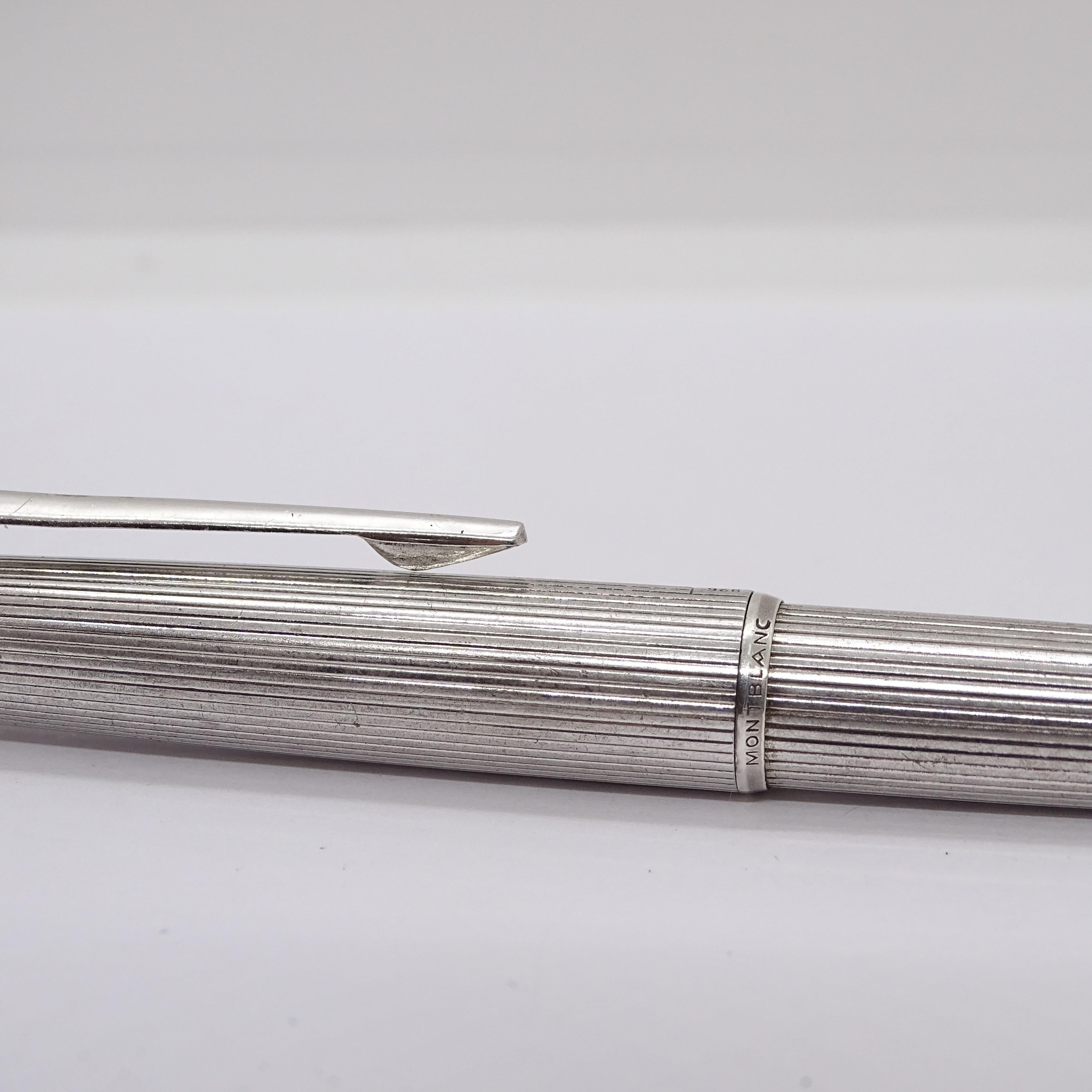 Montblanc writing set, 1266 pen and 1666 mechanical pencil, 925 silver, 80's For Sale 12