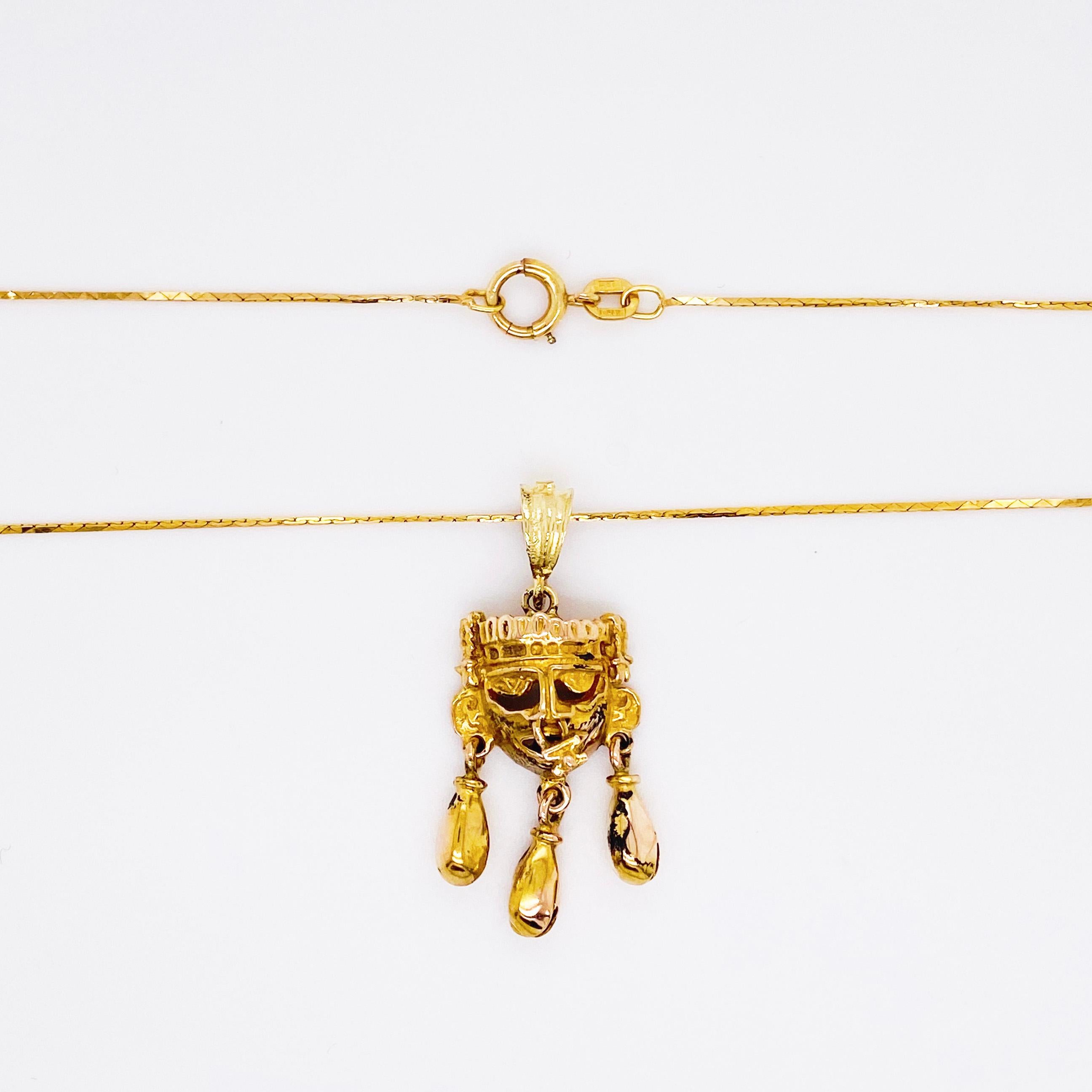 Monte Alban Gold Mask Pendant 