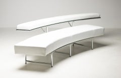 Monte Carlo Sofa in White Leather by Eileen Gray