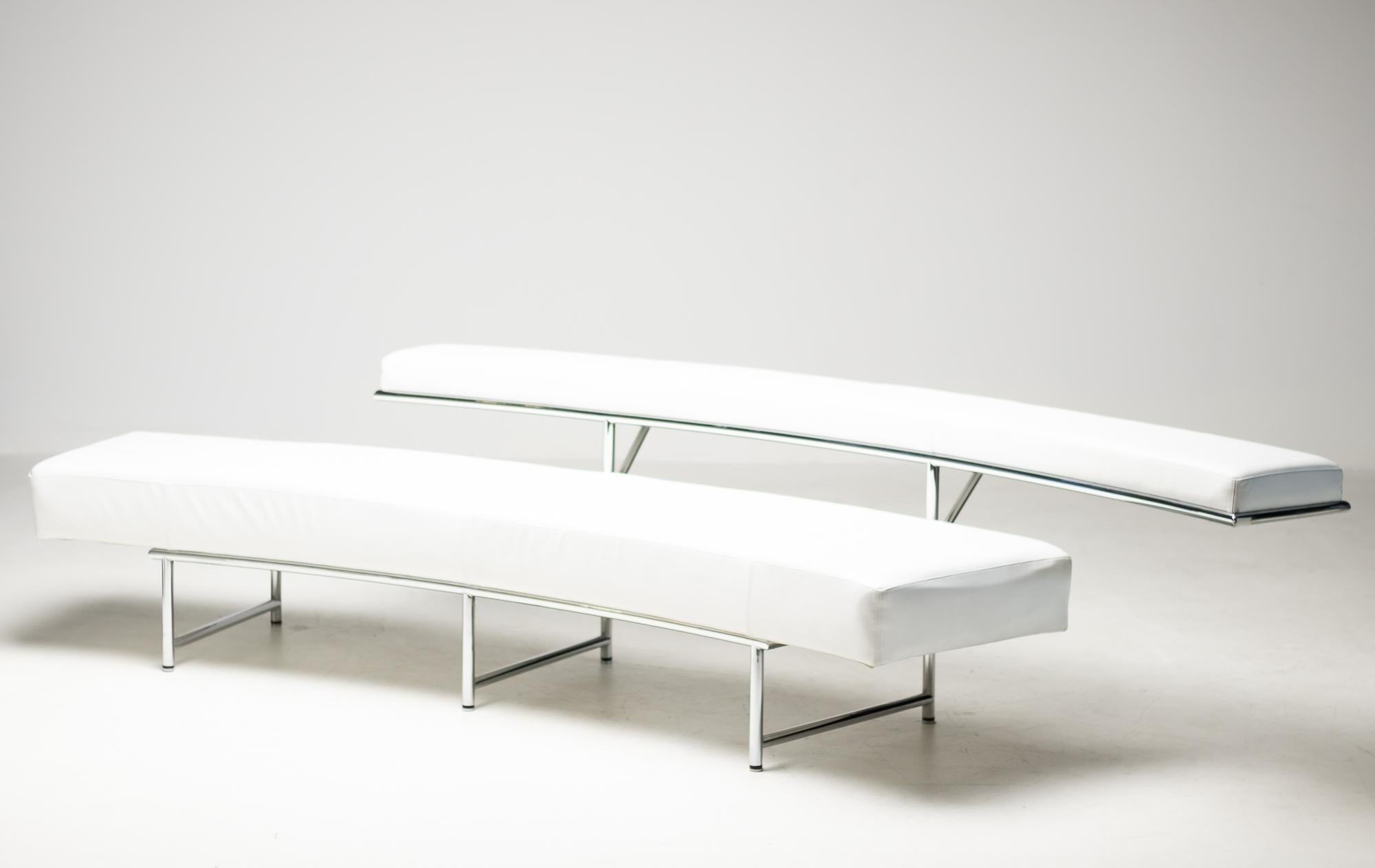 20th Century Monte Carlo Sofa in White Leather by Eileen Gray