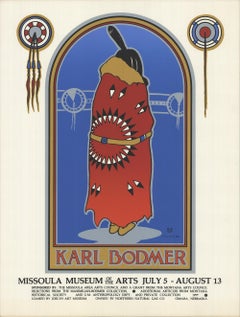 Sérigraphie américaine « Karl Bodmer » d'après Monte Dolack, 1978