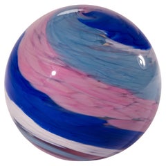Presse-papiers rayés Monte Dunlavy, American Studio Art Glass