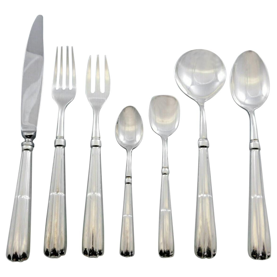 Monte Napleone by Calegaro Buccellati Italy Sterling Silver Flatware Set 106 pcs