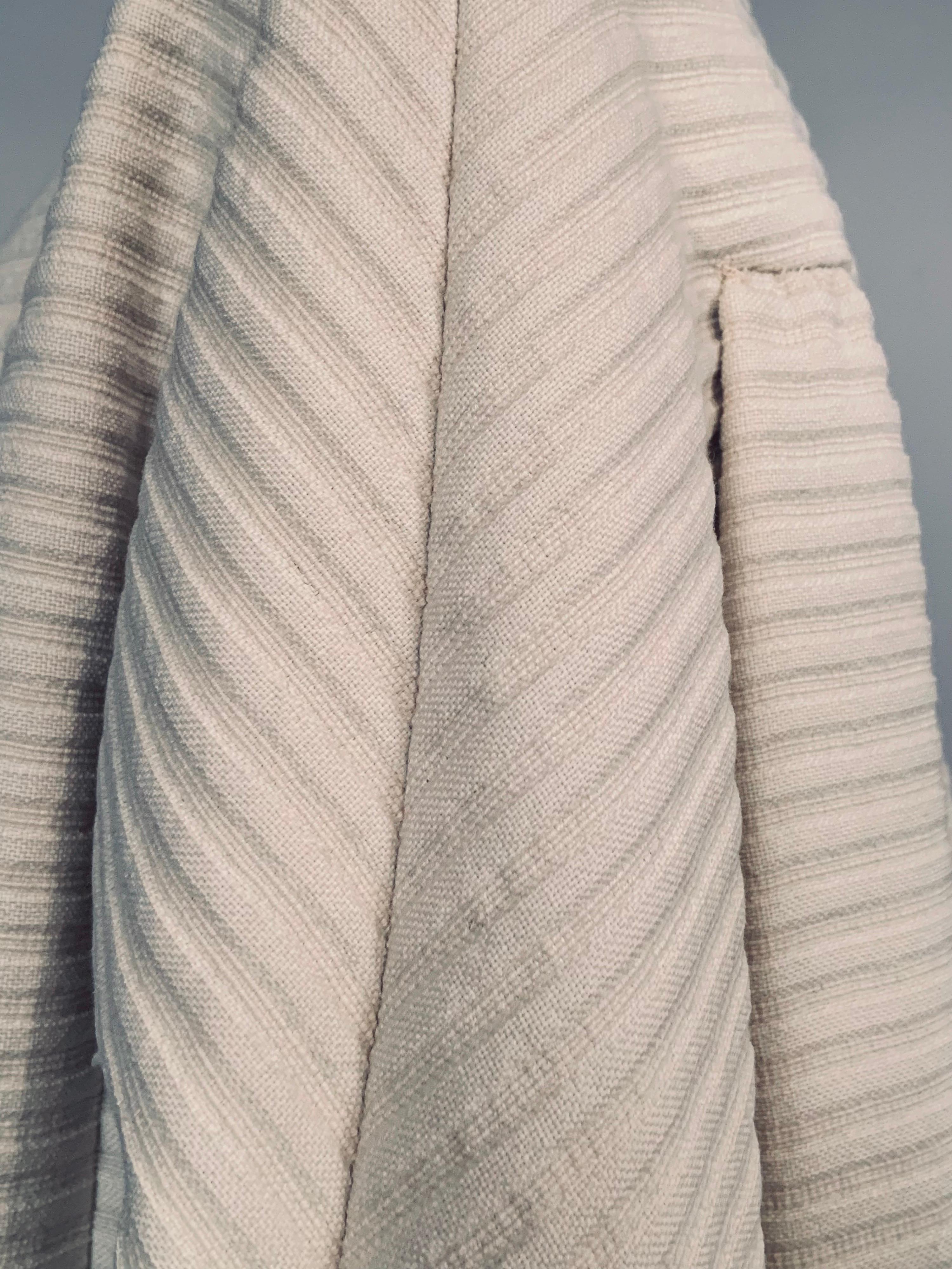 Women's Monte-Sano & Pruzan Ivory Wool Ottoman Long Evening Coat  Saks Fifth Avenue For Sale